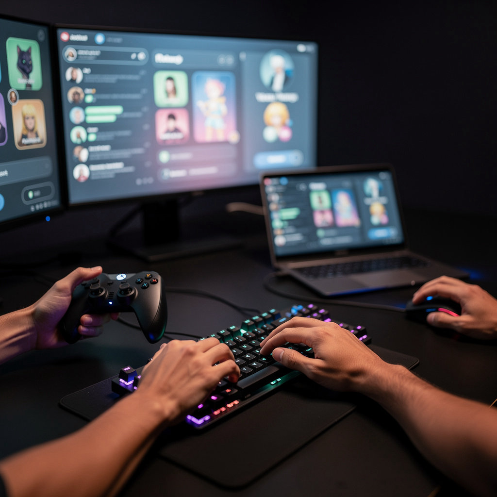 Lobby Hub مجتمع ألعاب نشط على Discord - لاعبون يجتمعون في الرياض
